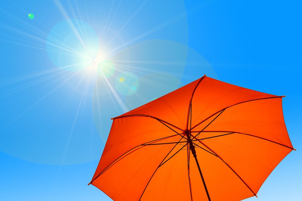 Sun and umbrella