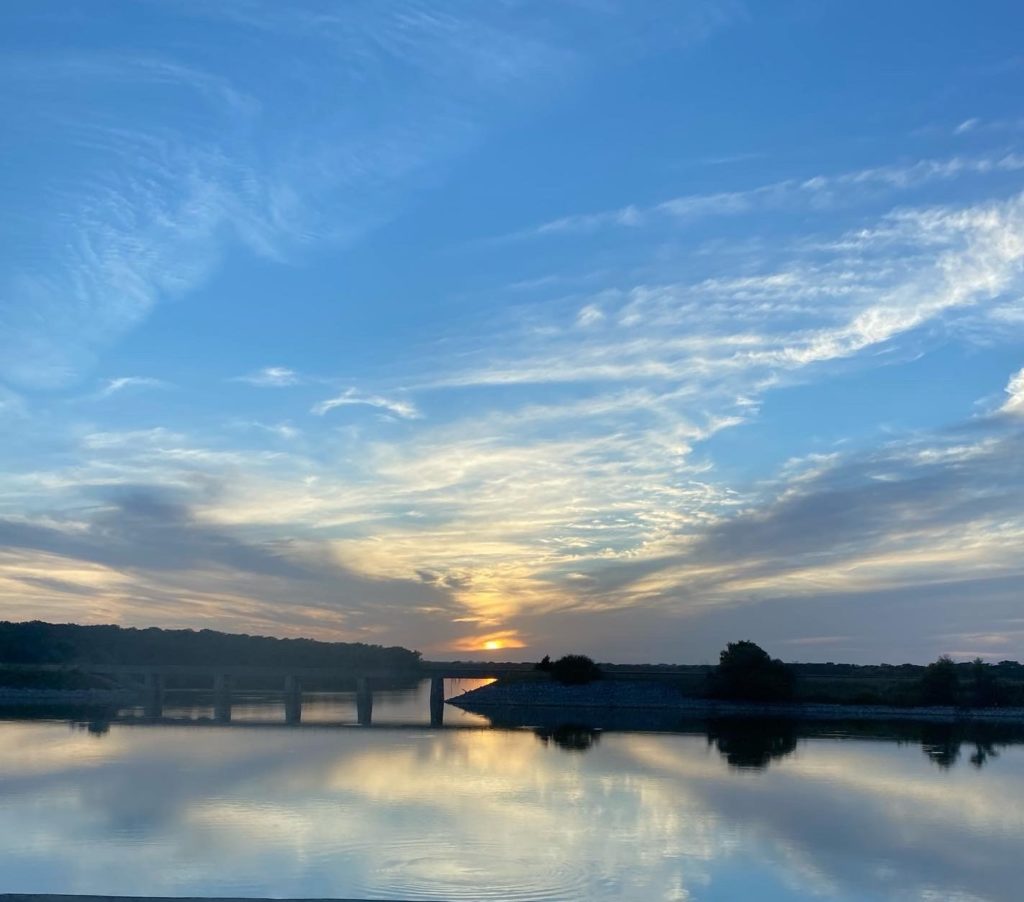 Sunset view over Lake Ray Roberts